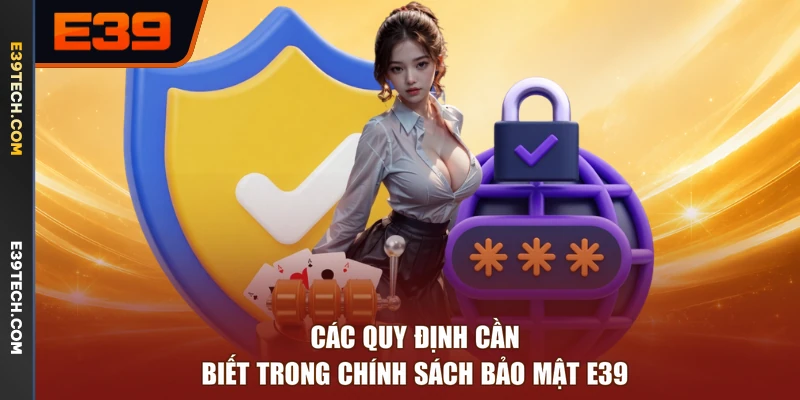 Các quy định cần biết trong chính sách bảo mật E39